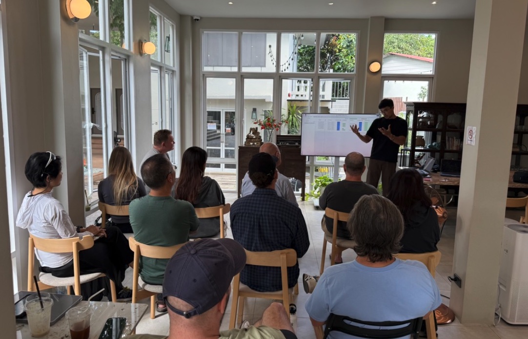 Frank Nillard teaching a room of people